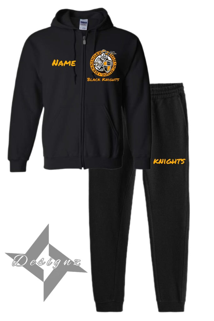 HENNINGER BLACK KNIGHTS ZIP UP SET