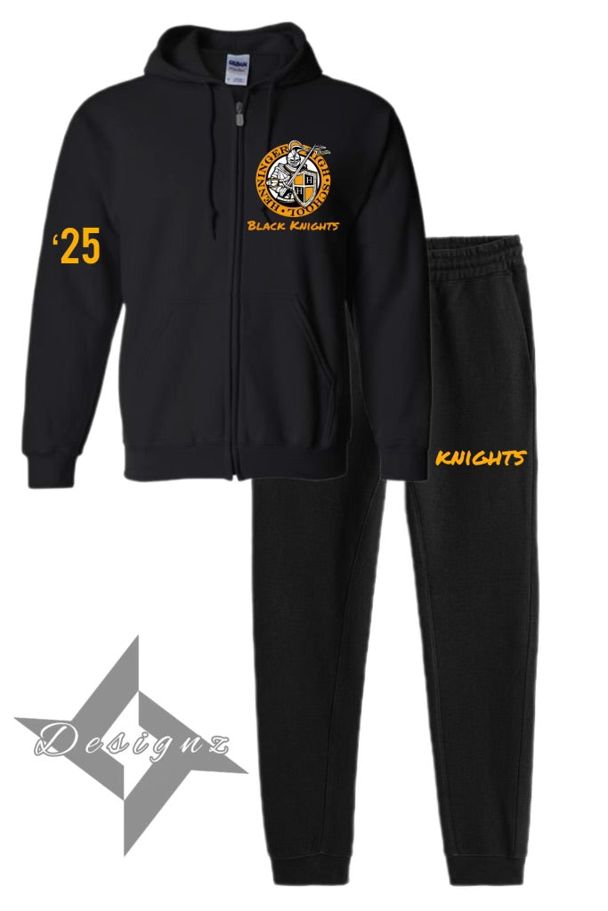 HENNINGER BLACK KNIGHTS ZIP UP SET