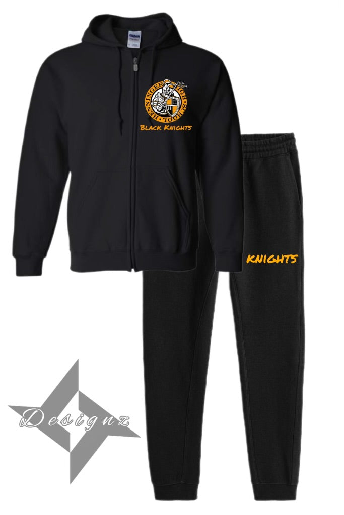 HENNINGER BLACK KNIGHTS ZIP UP SET