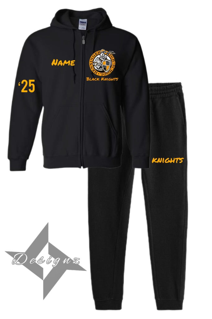 HENNINGER BLACK KNIGHTS ZIP UP SET