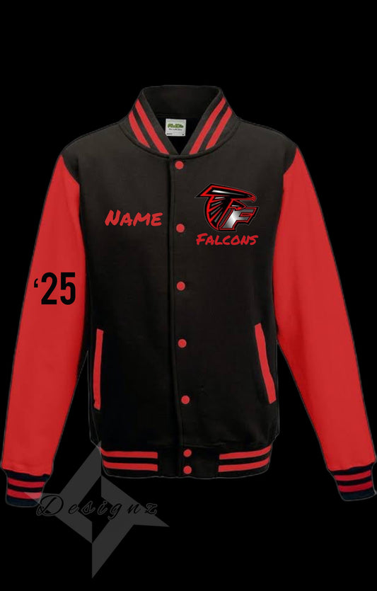 "FOWLER FALCONS" Varsity jacket (Cotton) (Name and graduation year included)