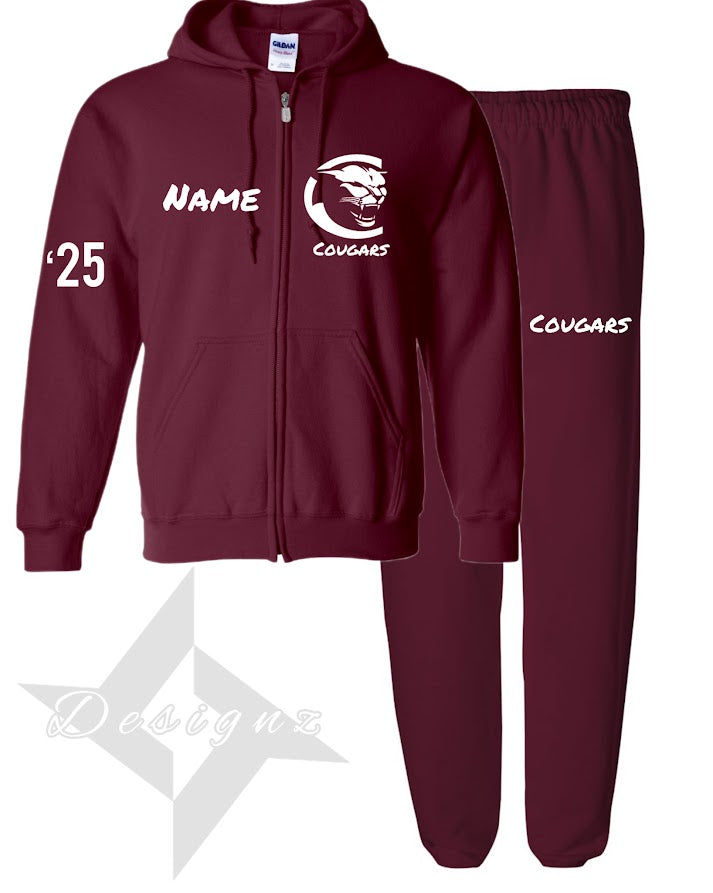 Corcoran Cougars Zip up Sweat suit